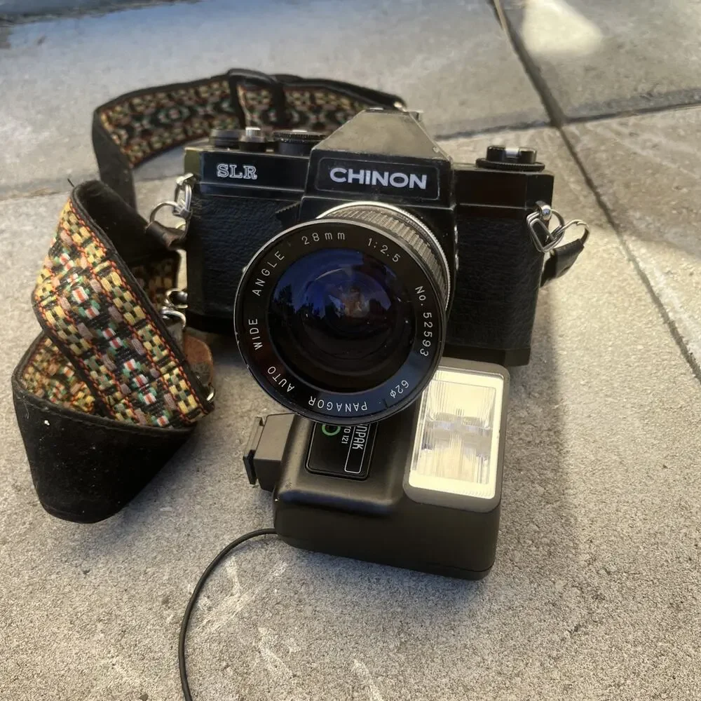 VTG Nice Metal Body Chinon SLR Metal Body Camera 50MM Lens Tested Clean